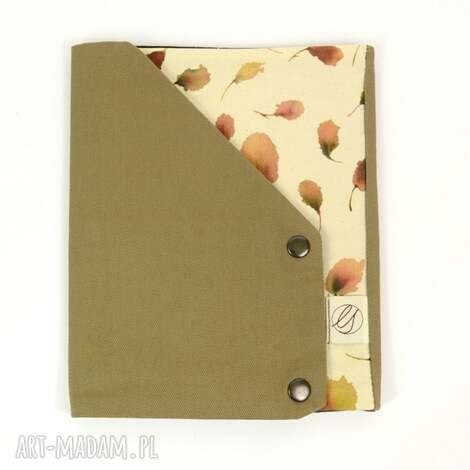 organizer khaki etui, romantyczne kwiatowe boho, unikatowe