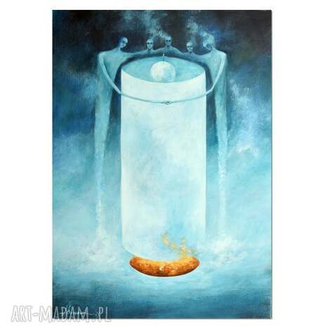 Synod - ręcznie malowany obraz surrealistyczny akryl 50x70 cm