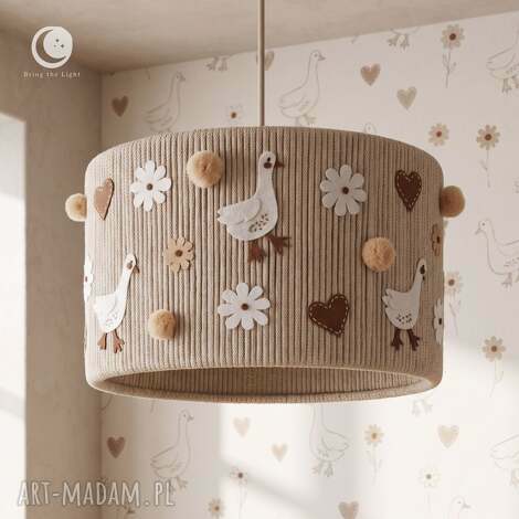 Lampa sufitowa do pokoju dziecka Gąski - abażur handmade