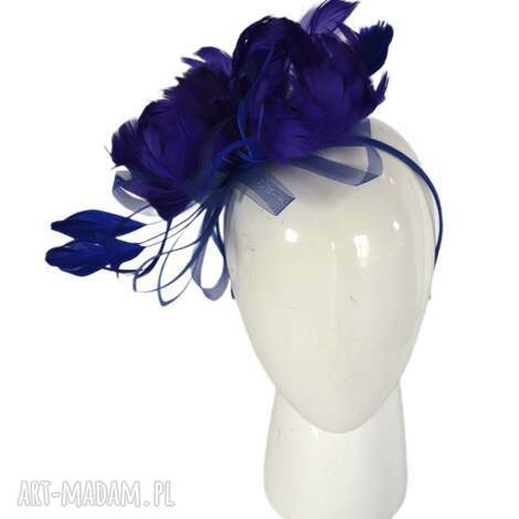 unikalny, fascynator kobaltowy kwiat