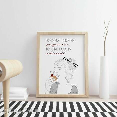Plakat ilustrowany A3 „Przyjemność” - do salonu i kuchni