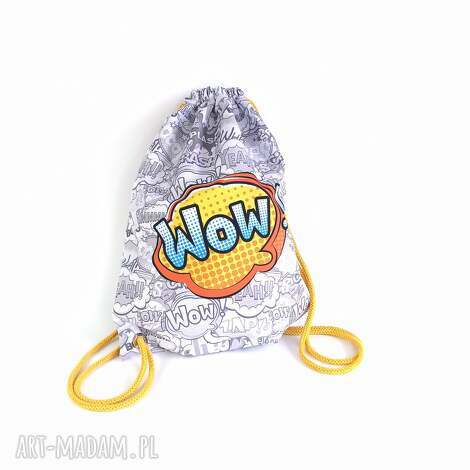 worek wow napisy, workoplecak szkolny, przedszkole