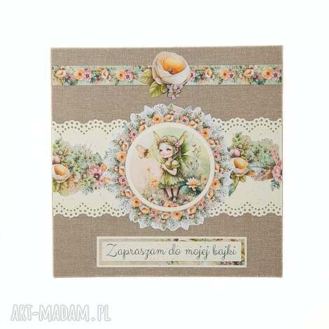 Baśniowy album harmonijkowy 9x13 cm - prezent z shakerem (scrapbooking)