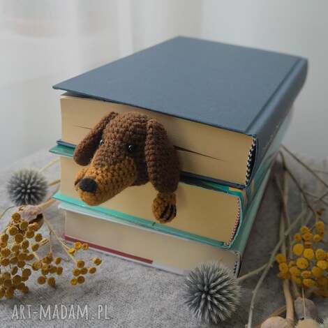 zakładka do książki czekoladowy jamnik jamniczek czytelnika, psiary