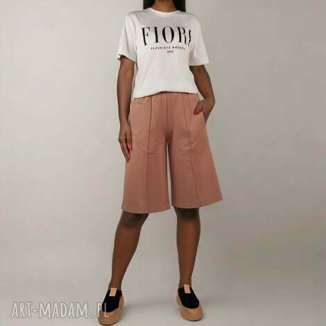 spodnie szorty, spodenki damskie z ozdobnymi przeszyciami codzienne, bermudy
