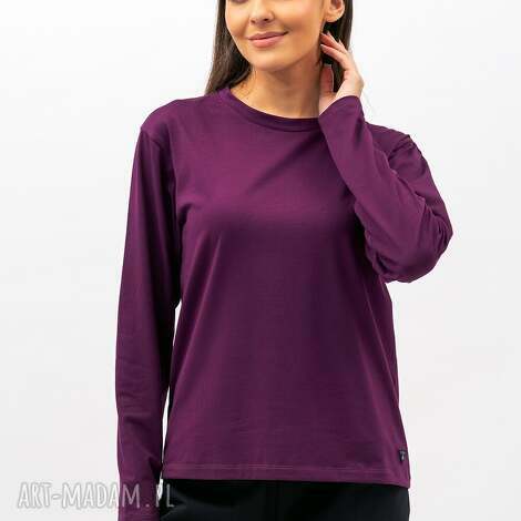 longsleeve lily bakłażan, bluzka wygodna bluzka, t-shirt długi