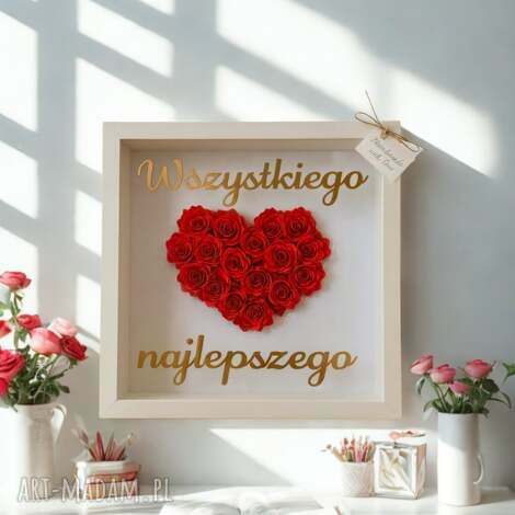 pokoik dziecka ręcznie wykonana dekoracja w ramce z sercem zaproponuj swoją