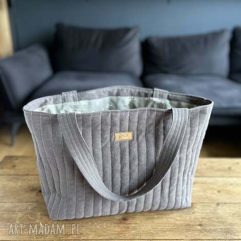 torba lniana everyday - brąz, prezent pod choinke, eko prezent, boho styl