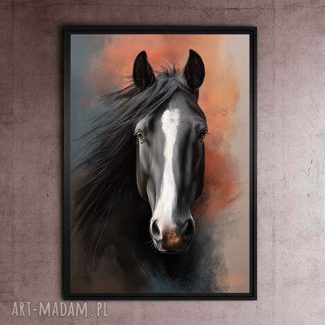 Portret konia 3 - grafika na plakat A3 dla koniarzy