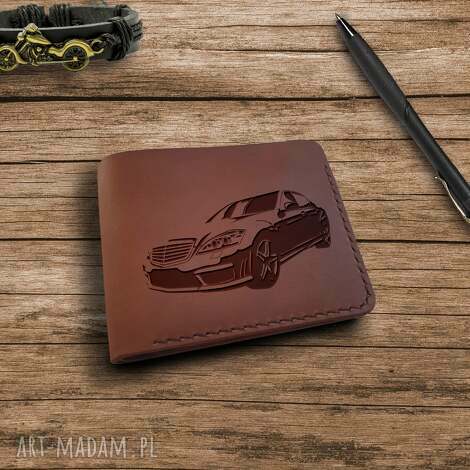 Portfel skórzany z grawerem dla fana Mercedesa - Luniko Leather Goods