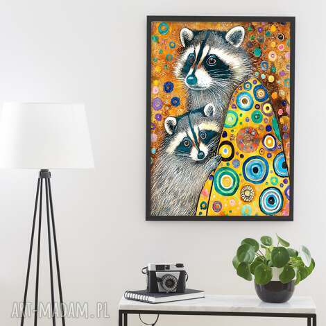 Kolorowy plakat z szopem 50x70 cm - śmieszna grafika na ścianę