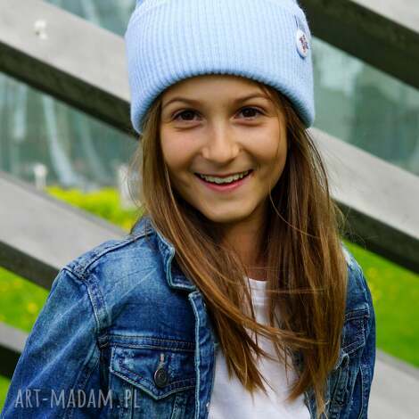 sweet blue czapka dla dziecka logo kolor (kids beanie, czapka street, sportowa)