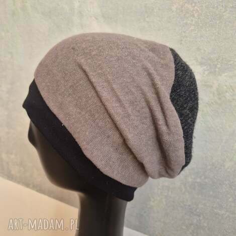 czapka kolory ziemi rękodzieło - fo, dams, et, boh, fri