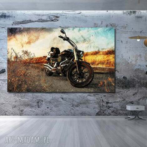 Obraz motocykl 120x70 cm na płótnie Canvas - gotowy do powieszenia