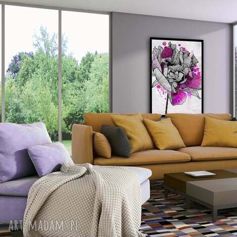 Obraz drukowany na płótnie Róża - nowoczesne kwiaty 70x100 cm