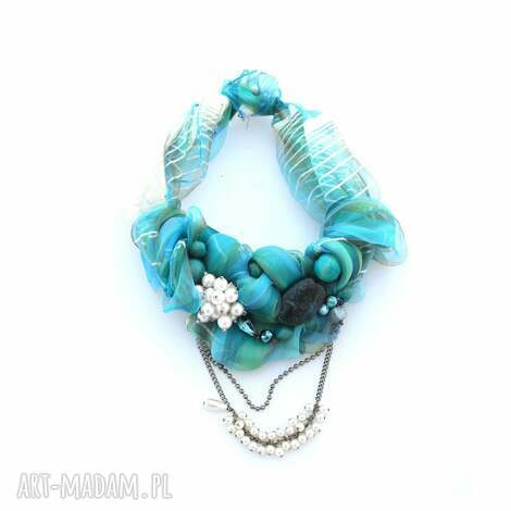 OHEVE HandmadeDesign: azzurro naszyjnik handmade, kolia, wisior turkus lazurowy, morski