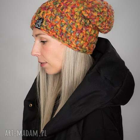 czapka melange 34 - multikolor, narty snowboard, na zimę, upominek, prezent, unisex