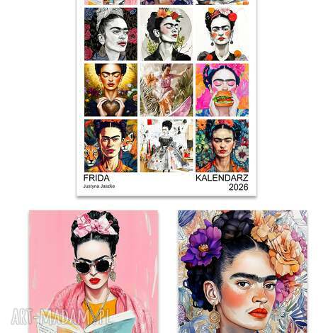 Kalendarz 2026 Frida 15x21 cm - autorski planner prezent - 12 luźnych kart