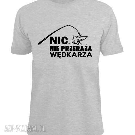 Koszulka z nadrukiem dla wędkarza - prezent najlepszy, ręcznie robiona