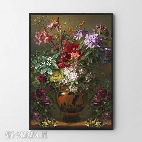 Plakat Obraz Bukiet 61x91 cm - zielone kwiaty do mieszkania