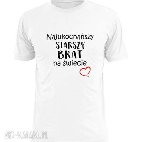 Koszulka z nadrukiem na urodziny dla brata - młodszy lub starszy prezent
