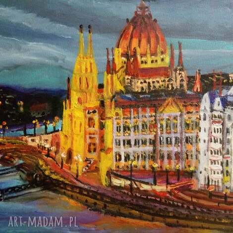 Budapeszt - akrylowy obraz architektura i pejzaż 30x40 cm