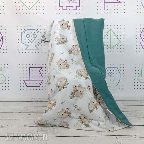 kocyk bawełna i muślin 135x100 koala biel - całoroczny kocyk
