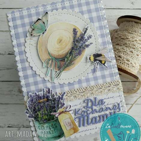 kartka na dzień mamy z motywem lawendy (kartka na dzień matki, dla mamy)