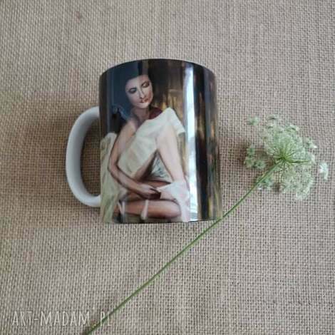 Kubek ceramiczny Baleriana Gold - ręcznie malowany 330 ml dla niej