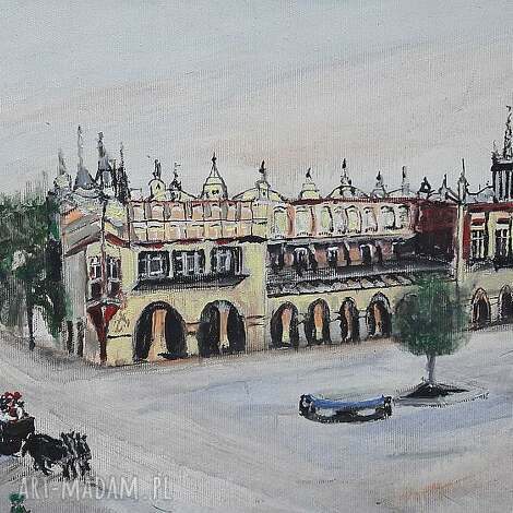 Kraków Sukiennice - obraz akrylowy 30x60 cm (architektura i pejzaż) ręcznie malowany