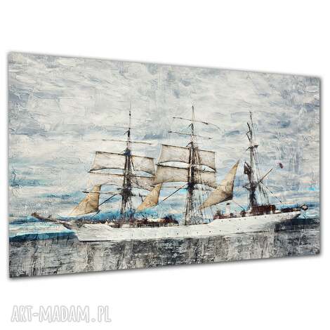 Obraz na płótnie Żaglowiec na morzu 120x80 cm