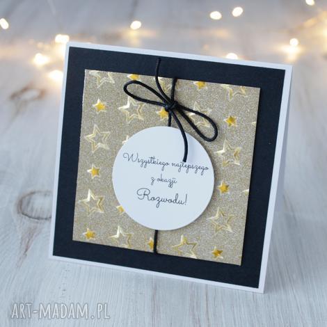 Kartka z okazji rozwodu - ręcznie robiona scrapbooking z kopertą