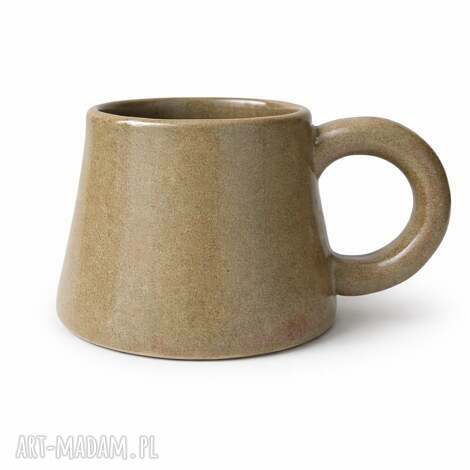 Kubek ceramiczny 200 ml Papataj - ręcznie robiony beżowy