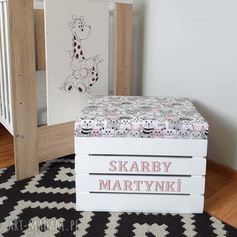 pojemnik na zabawki, meble dziecięce skrzynia na zabawki chrzest roczek urodziny
