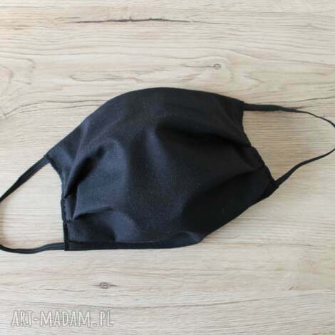 torebki niezwykle maseczka bawełniana - czarna, maska kolorowe maseczki