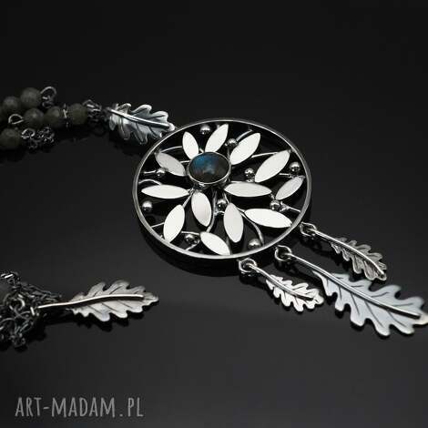 naszyjnik dębowy łapacz snów ii, las, natura fantasy, magiczny talizman