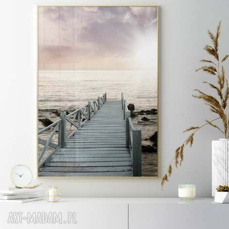 plakat - 40x50 cm słoneczne molo gc 21 742 natura, plakaty do salonu, plaża