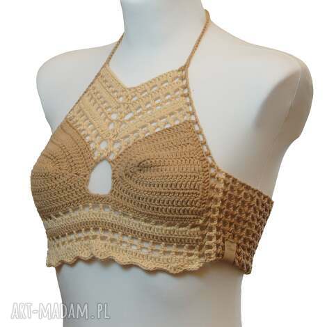 top / bralet na szydełku lato ze 100 procent bawelny rozmiar m bielizna