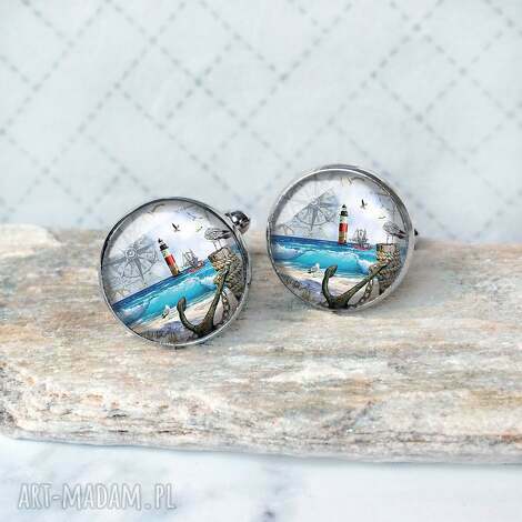 spinki do mankietów marine (marynistyczne, marynistyczny prezent, spinki)