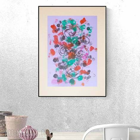 Nowoczesna grafika abstrakcyjna do loftu i boho 30x40