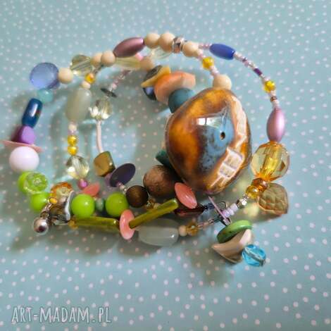 Bransoletka uniwersalna Boho Box x1 - kolorowa etno handmade