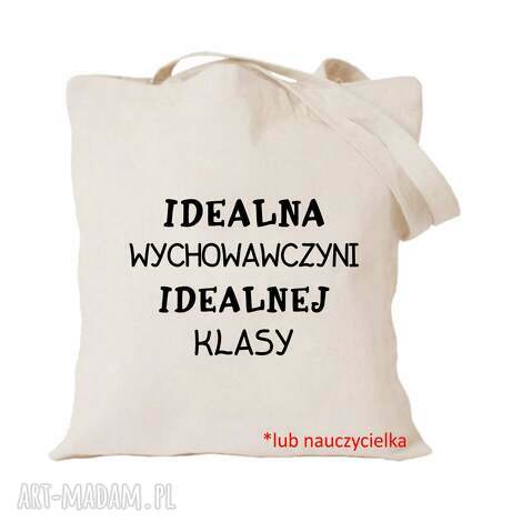 Torba z nadrukiem dla nauczycielki - prezent na Dzień Nauczyciela i zakończenie roku
