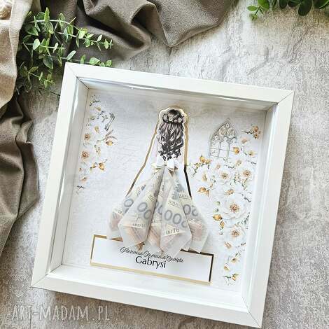 Pracownia Albumovo: ramka 3d z okazji pierwszej komunii świętej, pierwsza komunia święta