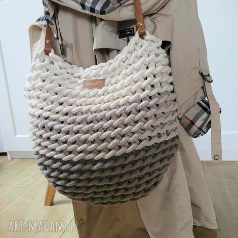 torba boho wave bag /torba chunky na jesień/ z sznurka bawełnianego/