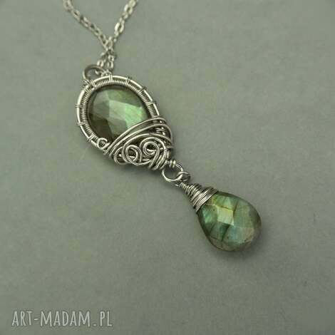 agata rozanska wisiorek labradoryty wire wrapping oryginalny labradoryt prezent