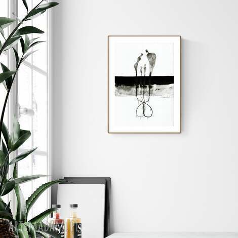 Minimalistyczna grafika A4 do salonu - Point of Balance