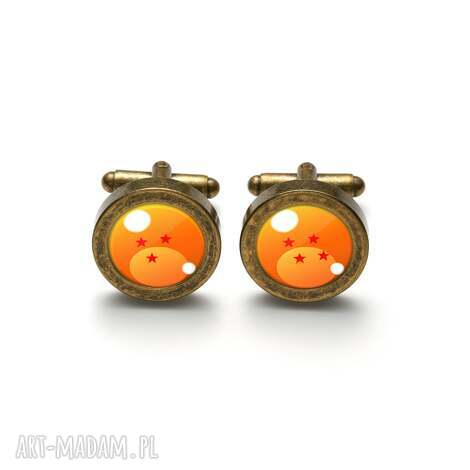 eleganckie spinki do mankietów dragonball manga goku smocze kule anime, prezent