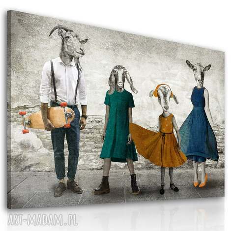 Obraz na ślub Kozłowscy z córką 120x80 cm - druk na płótnie