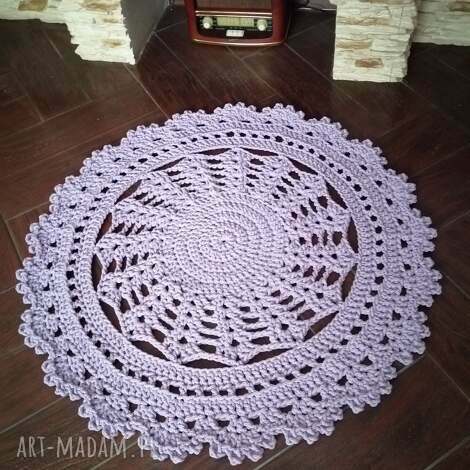 dywan ze sznurka bawełnianego 90cm szydełkowy