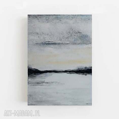 Pejzaż - akwarela 24/32 cm na papierze 425 g/m2 (żółcie, szarości i czerń)